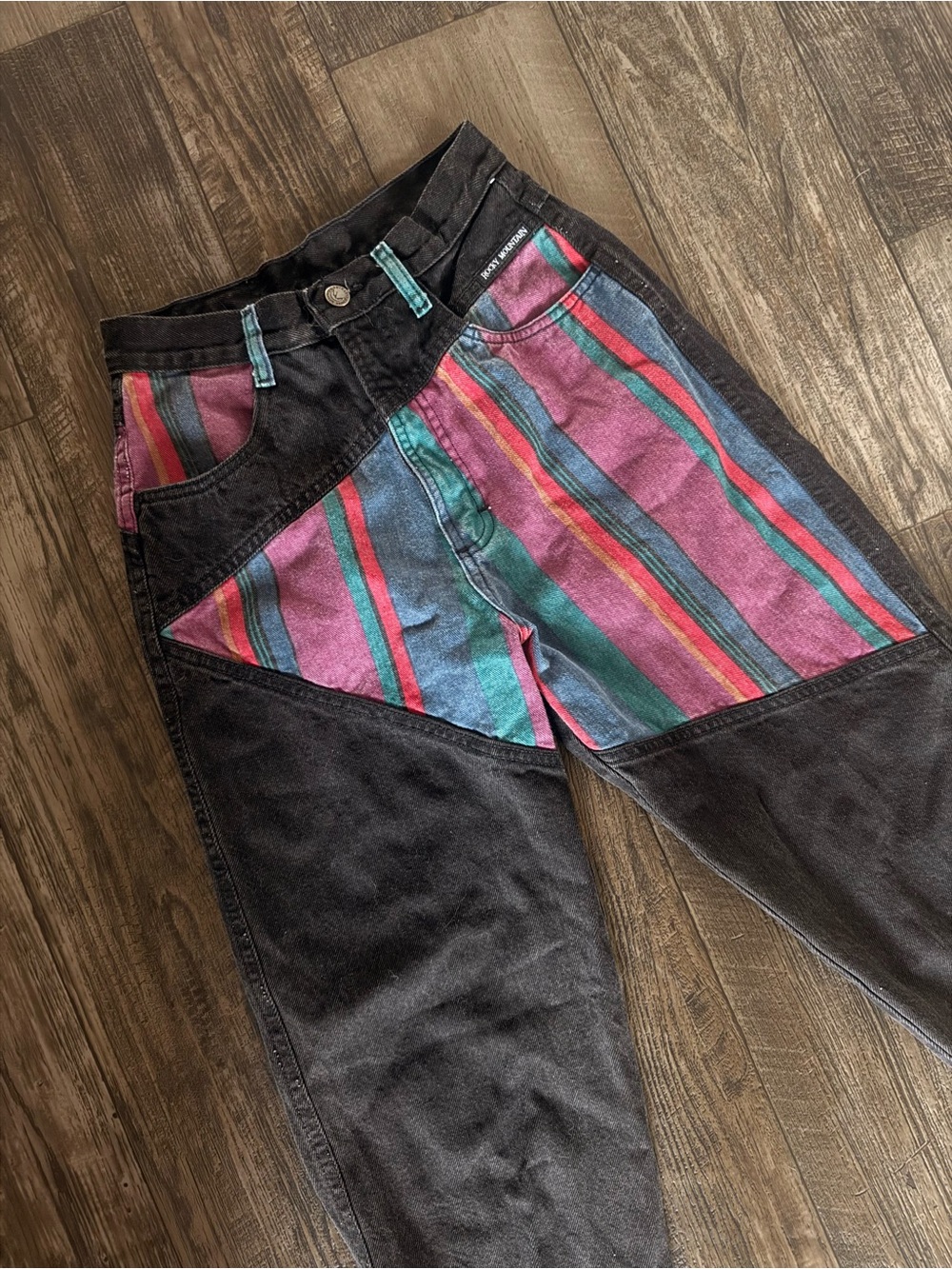Vintage Rockies Striped High-Waist Jeans